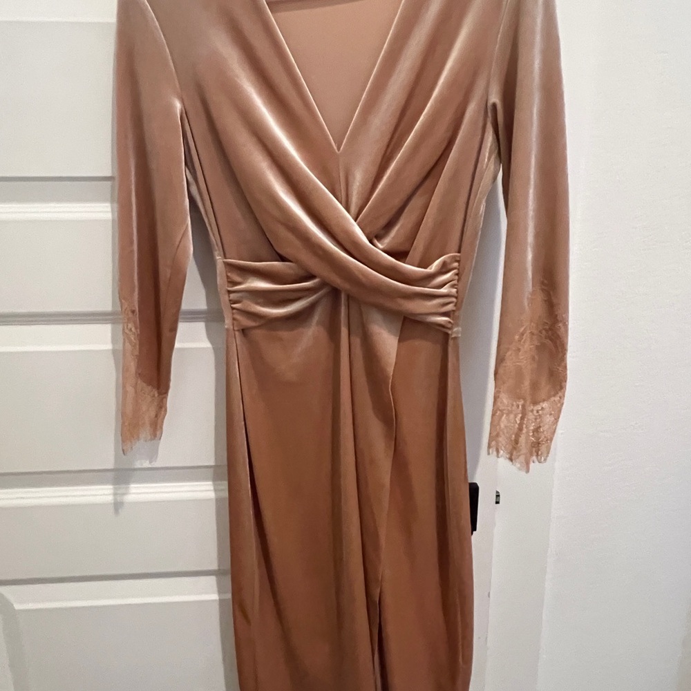Zara Elegant Tan Dress